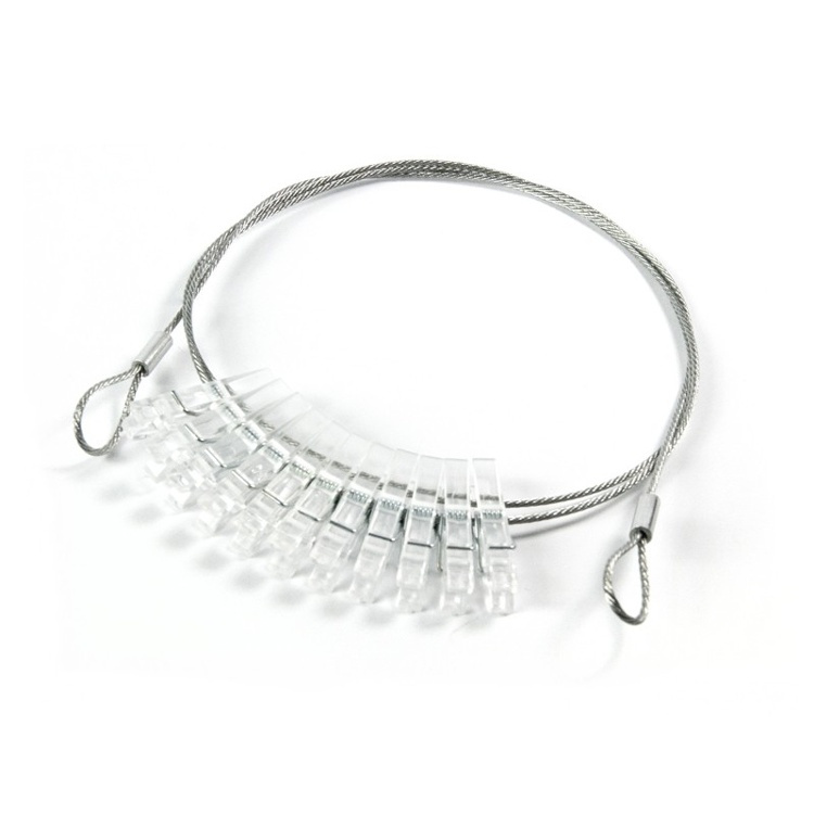 Korthållare med öglor, 10 klädnypor, CLEAR PEG PHOTO WIRE , 100 cm, Silver / Transparent i gruppen Förvaring / Sovrumsförvaring / Dörrkrokar hos SmartaSaker.se (41505)