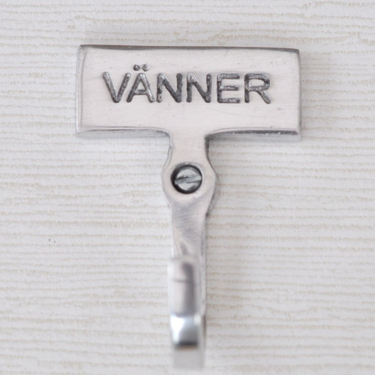 Krok med skylt, VÄNNER, Exmez, Sandgjuten aluminium i gruppen Förvaring / Badrumsförvaring hos SmartaSaker.se (41524)