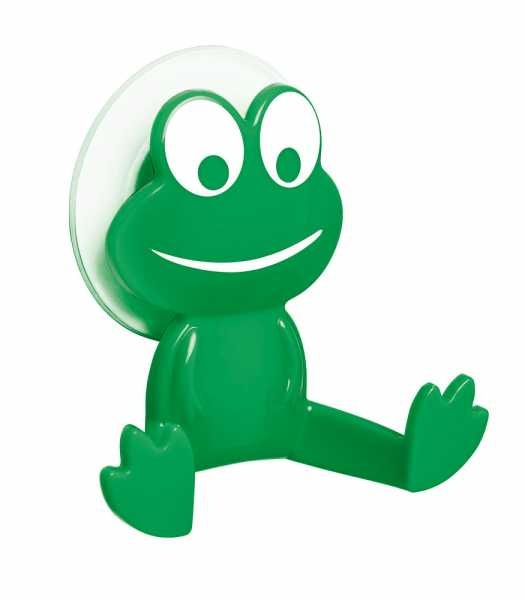 Krok med sugpropp, HAPPY GREEN FROG, 9,5 x H 9,5 cm, Grön i gruppen Förvaring / Badrumsförvaring hos SmartaSaker.se (41525)