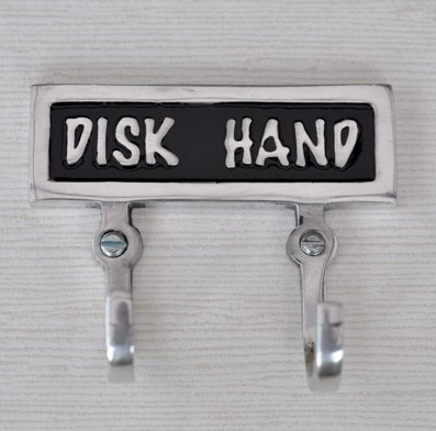 Krok, dubbel, DISK & HAND, Exmez, Svart / aluminum i gruppen Förvaring / Magneter och självhäftande / Skyltar och etiketter hos SmartaSaker.se (41530)