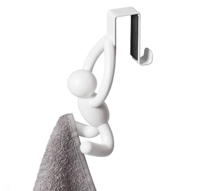 Krokar, över skåpdörr, 2 st, BUDDY CABINET HOOKS, Umbra, Vita i gruppen Förvaring / Sovrumsförvaring / Dörrkrokar hos SmartaSaker.se (41561)
