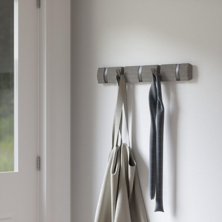 Kroklist med 5 krokar, UMBRA FLIP 5 HOOK, 51 x H 6,5 cm i gruppen Förvaring / Hallförvaring / Krokar och hängare hos SmartaSaker.se (41565)