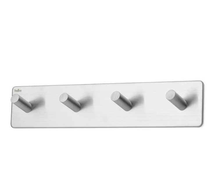 Kroklist, 4 krokar, Självhäftande, Kantig, HABO EDGE, 26 x H 5 cm i gruppen Förvaring / Magneter och självhäftande / Självhäftande krokar hos SmartaSaker.se (41580)