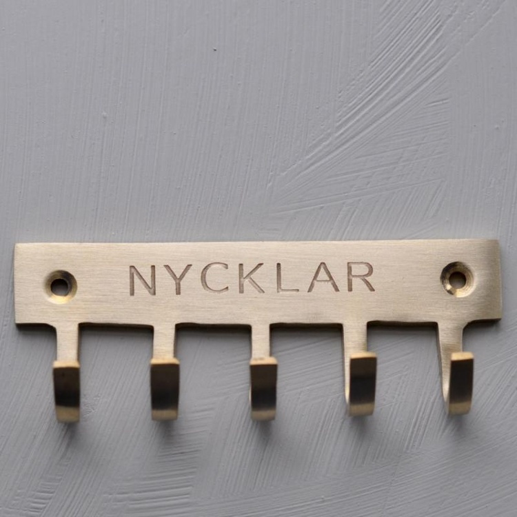 Kroklist, NYCKLAR, 11,5 cm, Exmez, Mässing i gruppen Förvaring / Hallförvaring / Nyckelskåp hos SmartaSaker.se (41589)