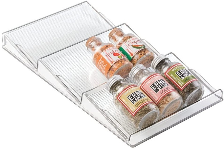 Kryddställ för låda, IN-DRAWER SPICE RACK, 21,6 x 42 x H 4 cm, Transparent i gruppen Förvaring / Köksförvaring / Organisera köksskåp hos SmartaSaker.se (41608)