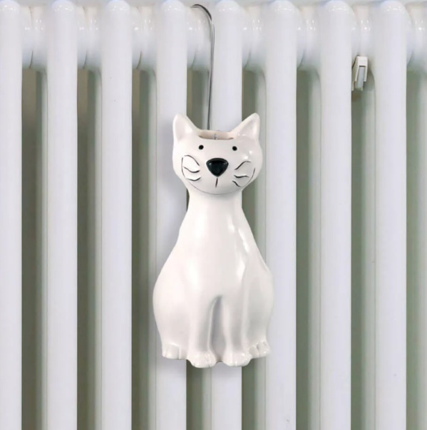 Luftfuktare för element i Keramik, 2 st, NICE WHITE CATS, Vita i gruppen Förvaring / Tvätt och tork hos SmartaSaker.se (41667)
