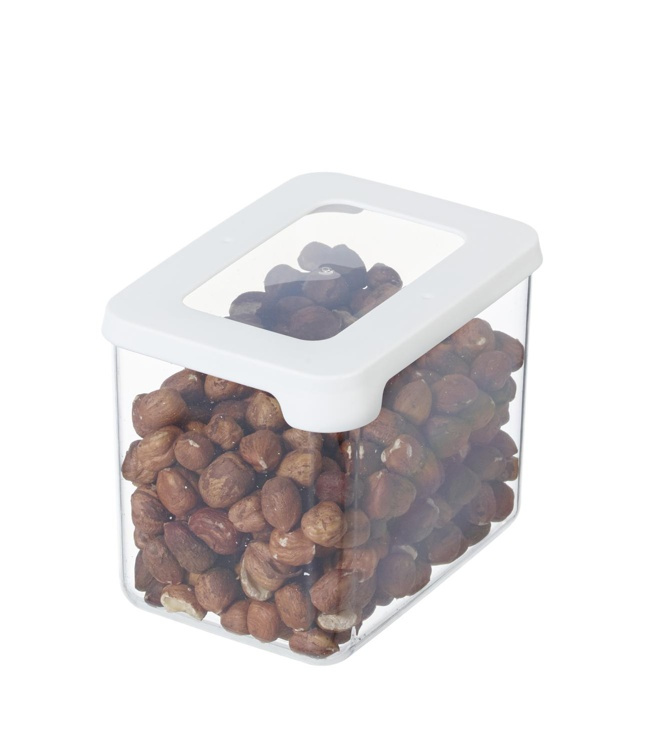 Lufttät behållare Liten, 0,8 Liter, VISION, Klar / Vit i gruppen Förvaring / Köksförvaring / Förvaringslådor och burkar / SmartStore hos SmartaSaker.se (41672)