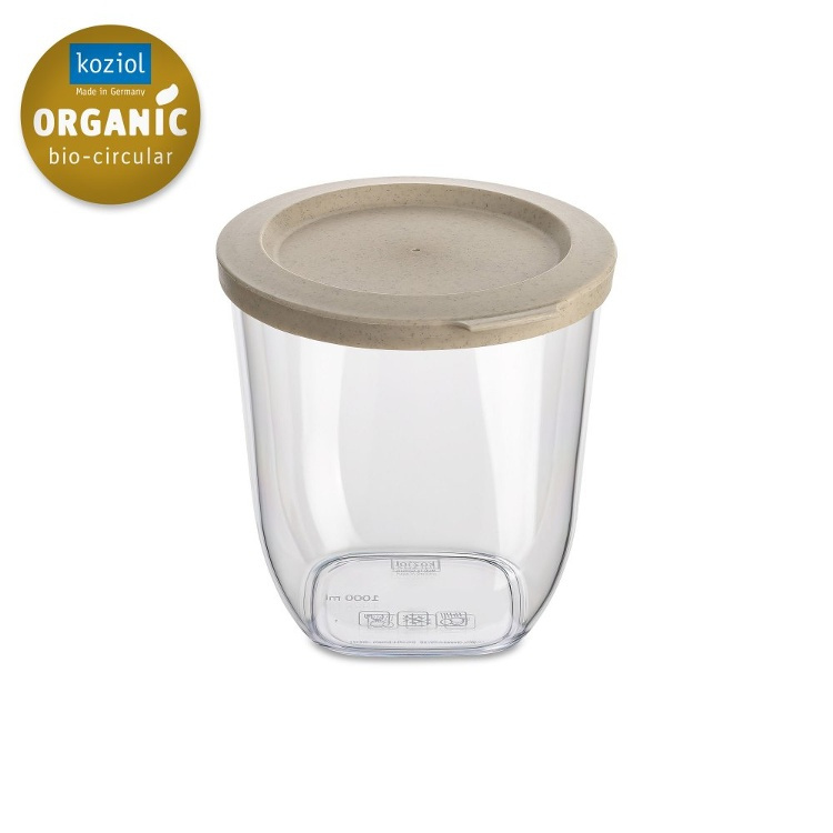 Lufttät behållare, 1 Liter, KOIZOL CONNECT ORGANIC DRY STORAGE SMALL, Klar / Beige i gruppen Förvaring / Köksförvaring / Förvaringslådor och burkar hos SmartaSaker.se (41674)