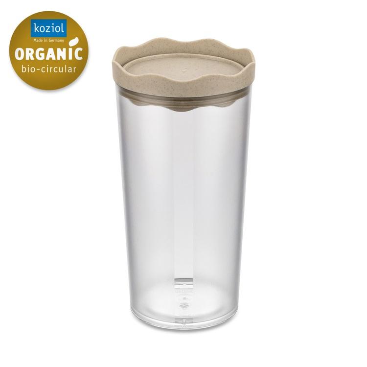 Lufttät behållare, 1 Liter, KOIZOL PRINCE ORGANIC LARGE CONTAINER , Transparent / Beige i gruppen Förvaring / Köksförvaring / Förvaringslådor och burkar hos SmartaSaker.se (41675)