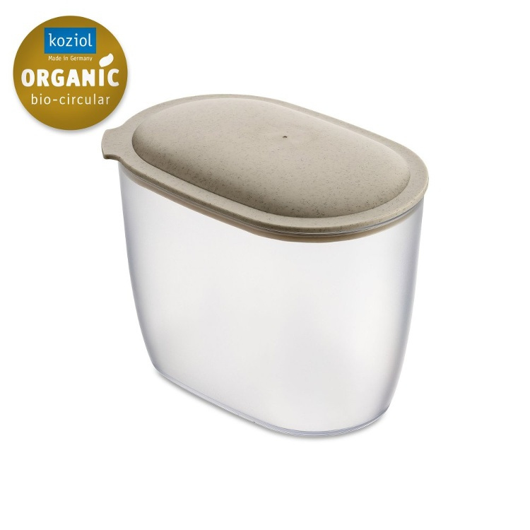 Lufttät behållare, 1,4 Liter, KOIZOL CONNECT ORGANIC OVAL STORAGE MEDIUM, Transparent / Beige i gruppen Förvaring / Köksförvaring / Förvaringslådor och burkar hos SmartaSaker.se (41676)