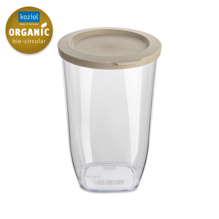 Lufttät behållare, 1,5 Liter, KOIZOL CONNECT ORGANIC DRY STORAGE MEDIUM, Klar / Beige i gruppen Förvaring / Köksförvaring / Förvaringslådor och burkar hos SmartaSaker.se (41677)