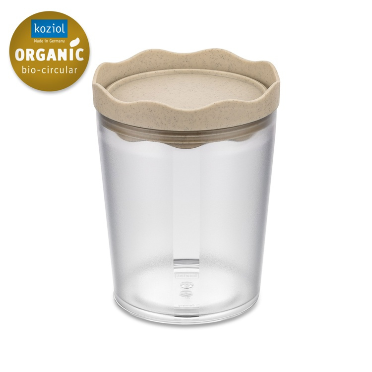 Lufttät behållare, 750 ml, KOIZOL PRINCE ORGANIC MEDIUM CONTAINER , Transparent / Beige i gruppen Förvaring / Köksförvaring / Förvaringslådor och burkar hos SmartaSaker.se (41681)