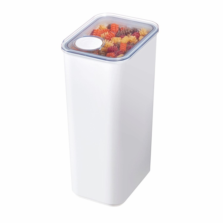 Lufttät Förvaringsburk, iD POUR LID XL CANISTER, 12,1 x 16,2 x H 29,5 cm, Vit / Transparent i gruppen Förvaring / Köksförvaring / Förvaringslådor och burkar hos SmartaSaker.se (41708)