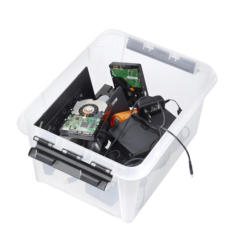 Låda av plast, SMARTSTORE 31L, CLASSIC, 50 x 39 x H26 cm, Transparent / Svart i gruppen Förvaring / Förvaringslådor / SmartStore förvaringslådor hos SmartaSaker.se (41720)