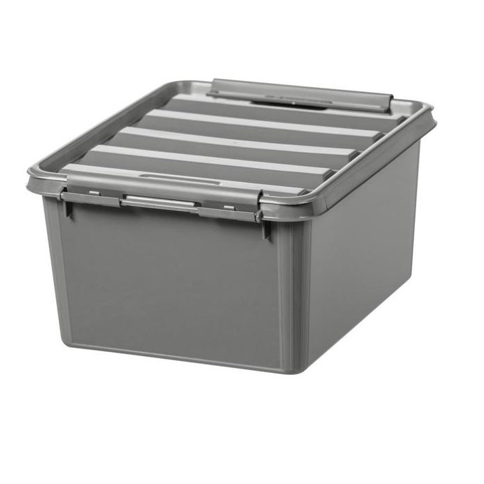 Låda av återvunnen plast, SMARTSTORE 14L RECYCLED, 40 x 30 x H18 cm, Grå i gruppen Förvaring / Förvaringslådor / SmartStore förvaringslådor hos SmartaSaker.se (41722)