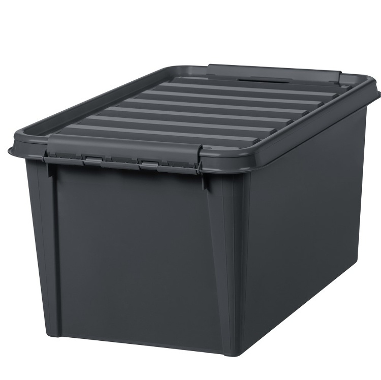 Låda av återvunnen plast, Stor, SMARTSTORE 46L RECYCLED, 59 x 39 x H31 cm, Grå i gruppen Förvaring / Köksförvaring / Förvaringslådor och burkar / SmartStore hos SmartaSaker.se (41724)