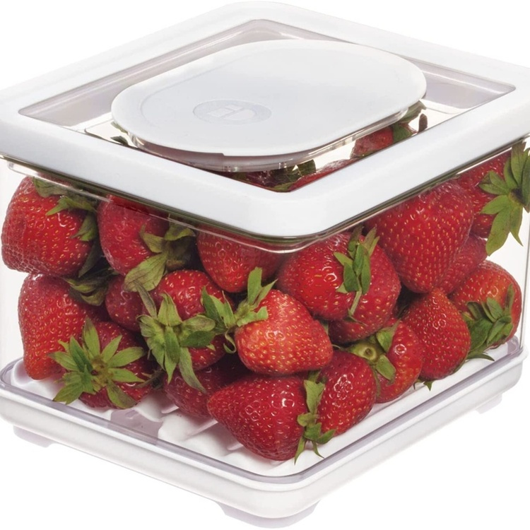 Låda för kylen, Antimikrobiell, ID FRESH SMALL PRODUCE BIN, 16,5 x 19 x H 14 cm, Klar / Vit i gruppen Förvaring / Köksförvaring / Kylskåpsförvaring hos SmartaSaker.se (41750)