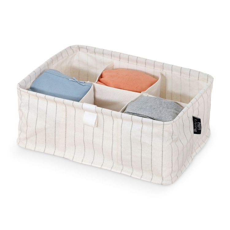 Låda för sortering , 6 fack, TIVOLI COLLECTION, 32 x 23 x H 19 cm, Off White i gruppen Förvaring / Förvaringslådor hos SmartaSaker.se (41757)