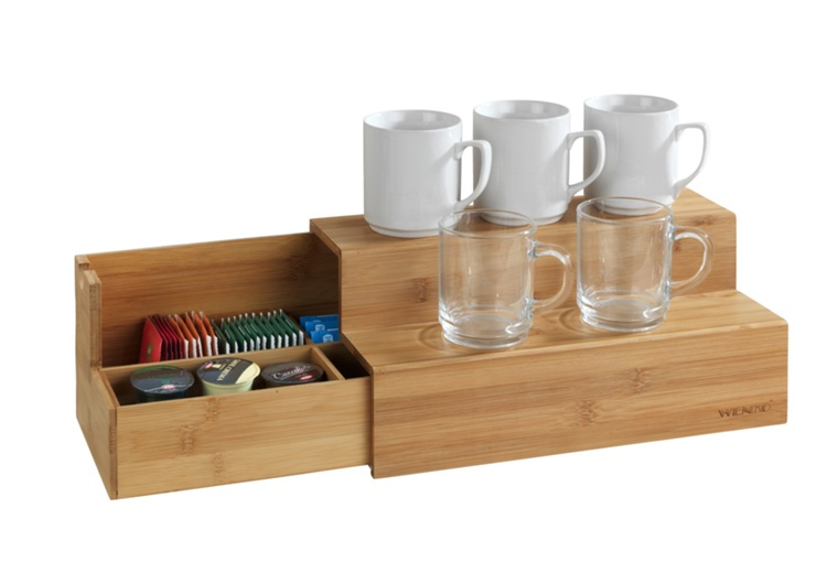 Låda för tepåsar, BAMBU TRAPPA, 33 x 15 x H 17,5 cm, Brun i gruppen Förvaring / Köksförvaring / Förvaringslådor och burkar hos SmartaSaker.se (41770)