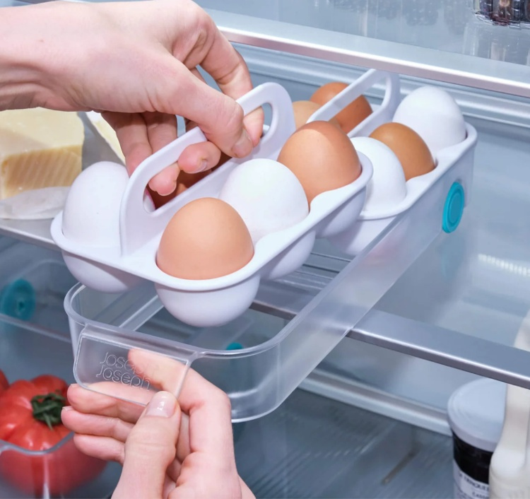 Låda för ägg, JOSEPH JOSEPH EGG STORAGE CADDY, 11,9 x 32 x H 9 cm, Vit i gruppen Förvaring / Köksförvaring / Kylskåpsförvaring hos SmartaSaker.se (41771)