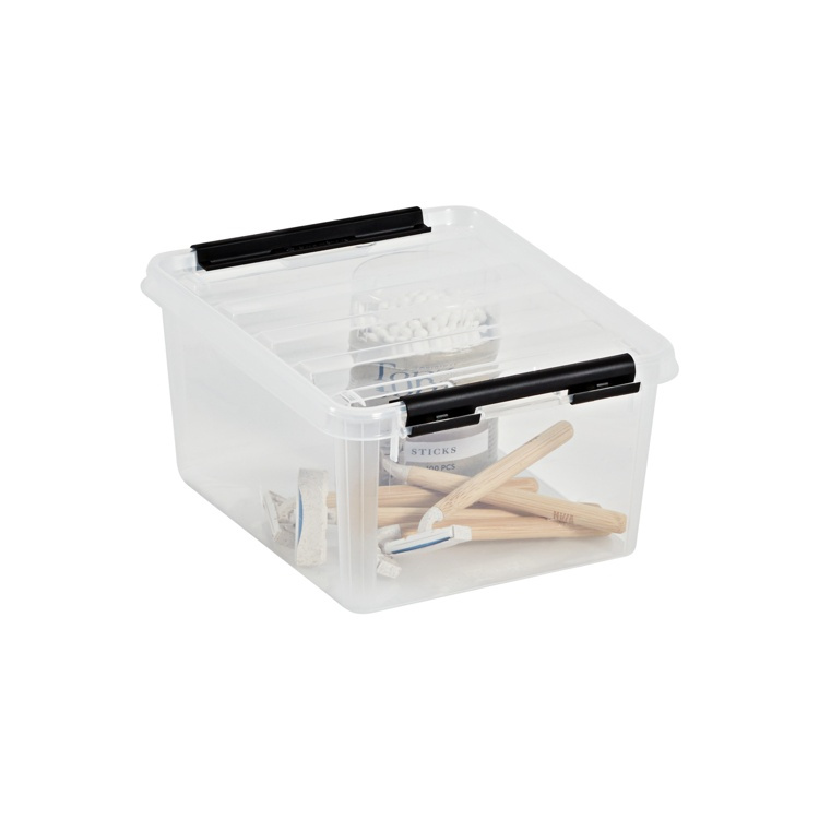 Låda Liten / Ask, SMARTSTORE 2L, CLASSIC, 21 x 17 x H11 cm, Klar / Svart i gruppen Förvaring / Förvaringslådor / SmartStore förvaringslådor hos SmartaSaker.se (41776)