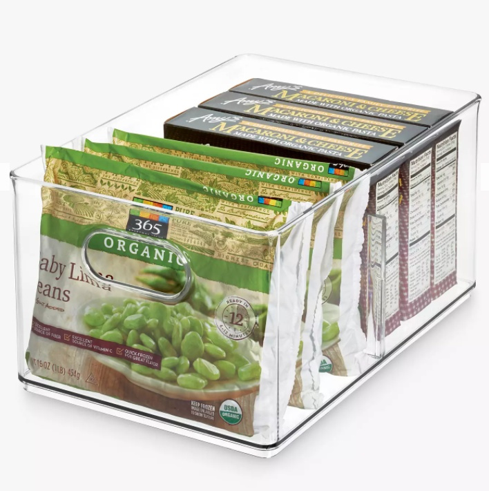 Låda med avdelare, THE HOME EDIT FREEZER BIN, 20,3 x 30,5 x H15,2 cm, Transparent i gruppen Förvaring / Köksförvaring / Matlådor hos SmartaSaker.se (41788)