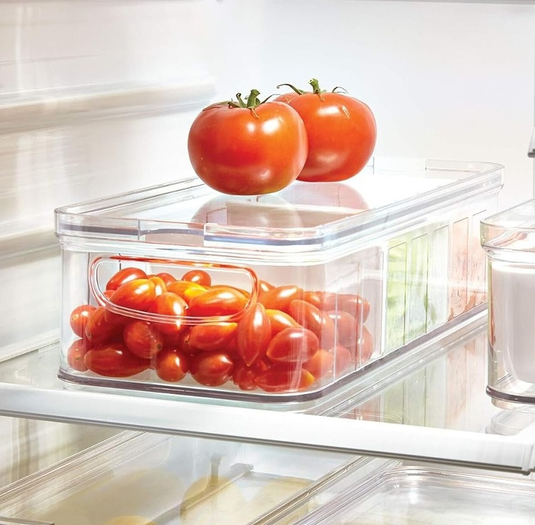 Låda med lock och avdelare, CRISP DIVIDED BIN, 16,5 x 38,1 x H 9,5, Klar i gruppen Förvaring / Köksförvaring / Kylskåpsförvaring hos SmartaSaker.se (41811)