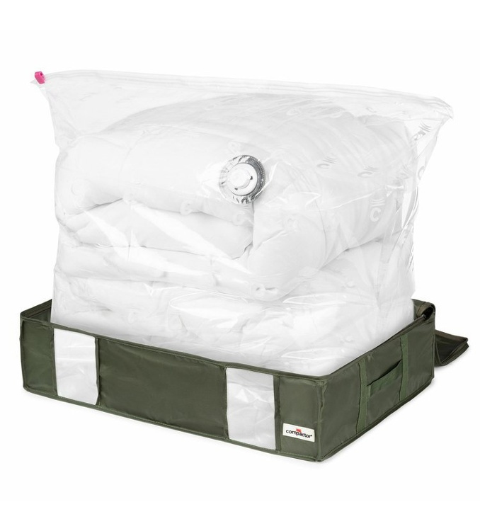 Låda med vakuumpåse, 145 L, ECOLOGICAL GREEN BOX, LARGE, 65 x 45 x H 15,5 cm, Grön i gruppen Förvaring / Garderobsförvaring / Vakuumförvaring / Lådor med vakuumpåsar hos SmartaSaker.se (41818)