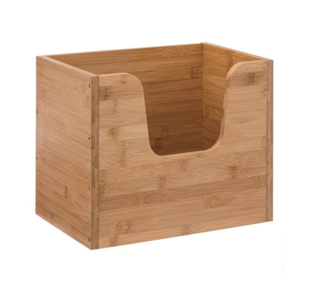 Låda med öppen front, Stapelbar, STACK LARGE BAMBOO BASKET, 31,5 x 21,5 x H 26,5 cm, Natur i gruppen Förvaring / Förvaringslådor hos SmartaSaker.se (41830)