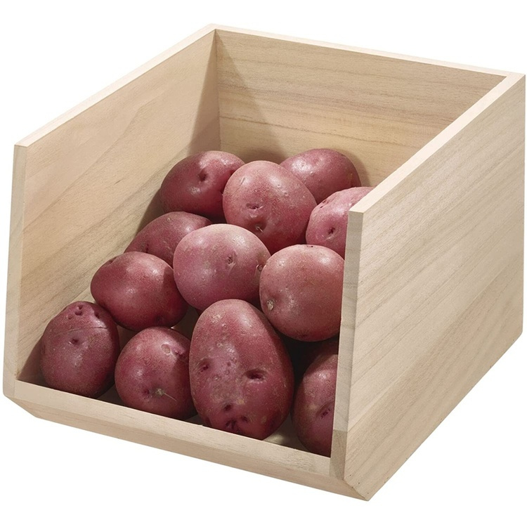 Låda med öppen front, PAULOWNIA ECO WOOD OPEN FRONT, 25,4 x 29,2 x H 21 cm, Natur i gruppen Förvaring / Köksförvaring / Förvaringsburkar hos SmartaSaker.se (41832)