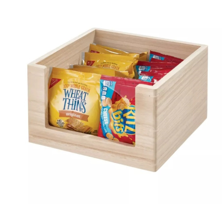 Låda med öppen front, THE HOME EDIT OPEN FRONT SMALL ECO WOOD BIN, 25,4 x 25,4 x H15,2 cm i gruppen Förvaring / Förvaringslådor hos SmartaSaker.se (41835)