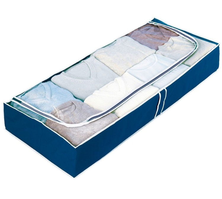 Låda under sängen, Mjuk, AIR, 105 x 45 x H 15 cm, Blå i gruppen Förvaring / Sovrumsförvaring / Under sängen-förvaring hos SmartaSaker.se (41842)