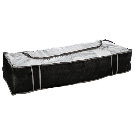 Låda under sängen, Mjuk, DRESSY LARGE, 100 x 45 x H 20 cm, Svart / Klar i gruppen Förvaring / Sovrumsförvaring / Under sängen-förvaring hos SmartaSaker.se (41846)