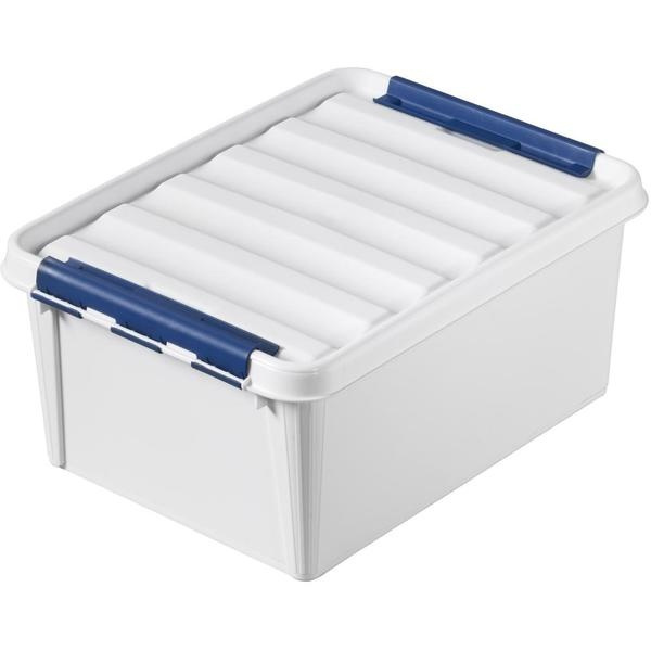 Låda, Extra Tålig, SMARTSTORE 31L PRO, 50 x 39 x H26 cm, Vit / Blå i gruppen Förvaring / Förvaringslådor / SmartStore förvaringslådor hos SmartaSaker.se (41858)