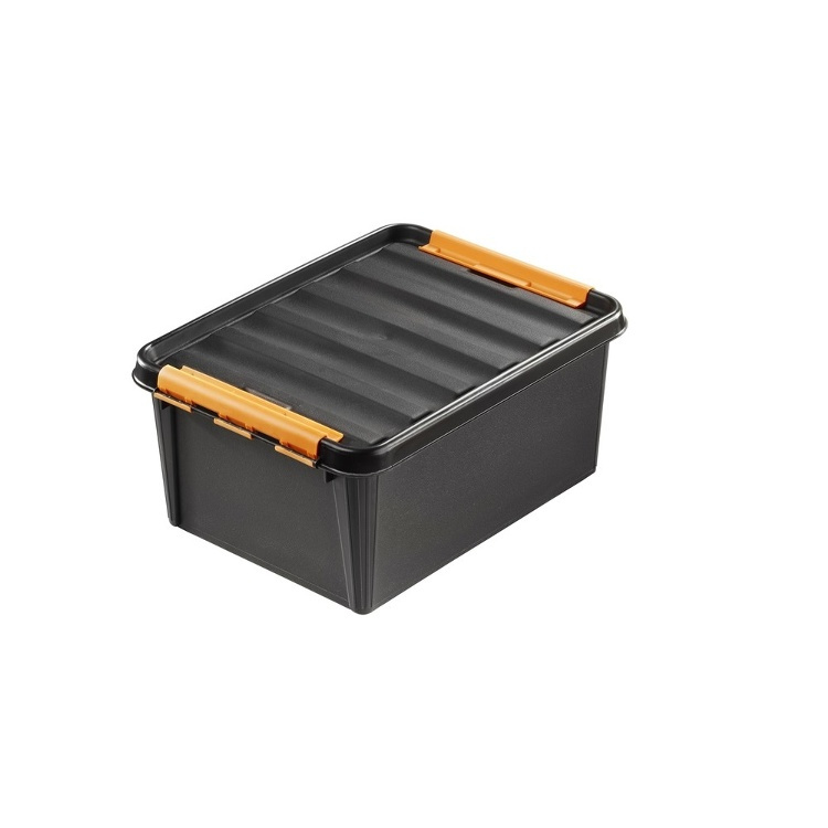 Låda, Extra Tålig, SMARTSTORE 14L PRO, 40 x 30 x H19cm, Svart / Orange i gruppen Förvaring / Köksförvaring / Förvaringslådor och burkar / SmartStore hos SmartaSaker.se (41863)