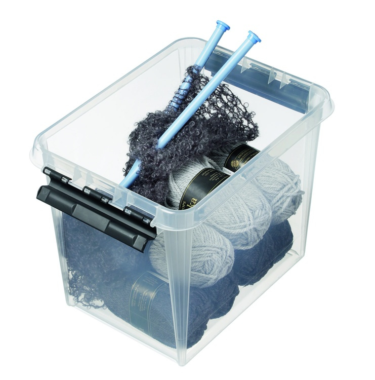 Låda, Hög, SMARTSTORE 13L, CLASSIC, 34 x 25 x H27 cm, Klar / Svart i gruppen Förvaring / Förvaringslådor / SmartStore förvaringslådor hos SmartaSaker.se (41865)