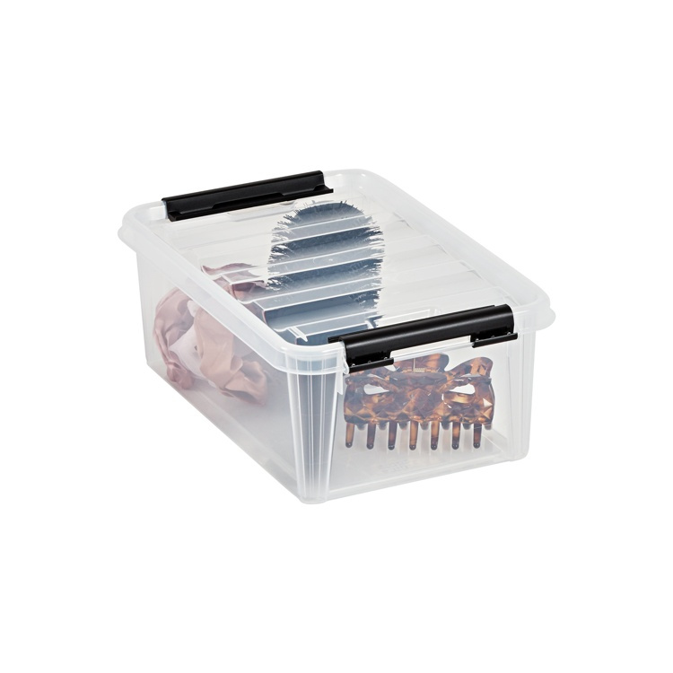 Låda, Liten, SMARTSTORE 4L, CLASSIC, 30 x 19 x H11cm, Klar / Svart i gruppen Förvaring / Förvaringslådor / SmartStore förvaringslådor hos SmartaSaker.se (41869)
