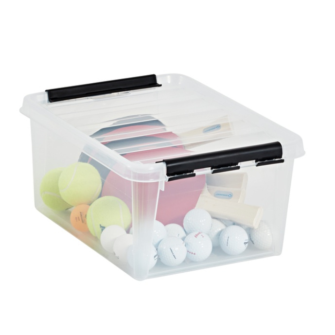Låda, SMARTSTORE 14 L, CLASSIC, 40 x 30 x H18 cm, Klar / Svart i gruppen Förvaring / Förvaringslådor / SmartStore förvaringslådor hos SmartaSaker.se (41875)