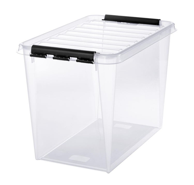 Låda, SMARTSTORE 66L, CLASSIC XL, 59 x 39 x H 43 cm, Transparent / Svart i gruppen Förvaring / Förvaringslådor hos SmartaSaker.se (41877)
