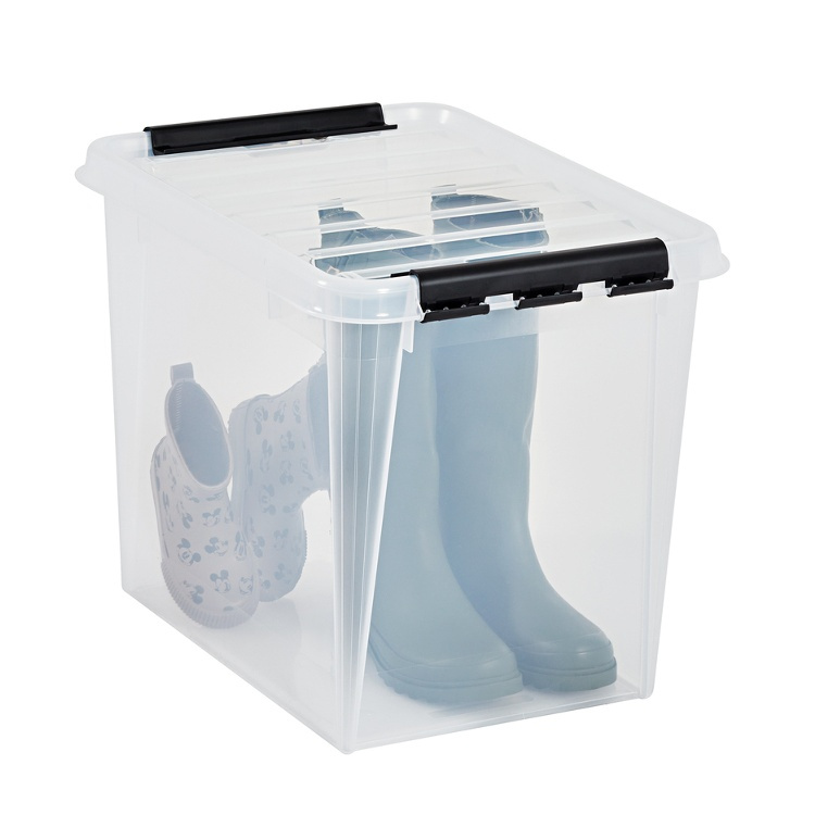 Låda, Stor, SMARTSTORE 52L, CLASSIC, Large, 50 x 39 x H 41 cm, Transparent / Svart i gruppen Förvaring / Förvaringslådor hos SmartaSaker.se (41880)