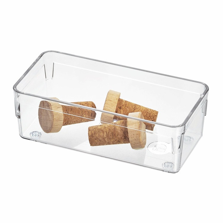 Lådinredning, Långsmal, iDESIGN DRAWER SOLUTIONS SMALL, 15,2 x 7,6 x H 5,1 cm, Transparent i gruppen Förvaring / Förvaringslådor / Småförvaring hos SmartaSaker.se (41913)