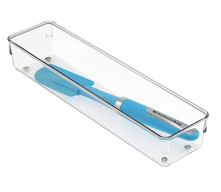 Lådinsats, Långsmal, LINUS SHALLOW LARGE, 32,5 x 8,1 x H 5,1 cm, Transparent i gruppen Förvaring / Köksförvaring / Organisera köksskåp / Besticklådor hos SmartaSaker.se (41930)