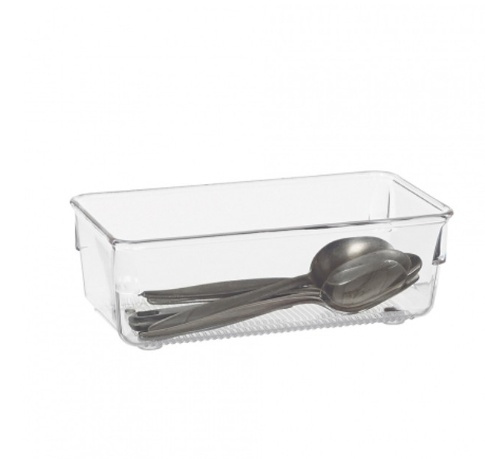 Lådinsats, Långsmal, Liten, LINUS SHALLOW SMALL, 16,3 x 8,1 x H 5,1 cm, Transparent i gruppen Förvaring / Köksförvaring / Förvaringslådor och burkar hos SmartaSaker.se (41932)