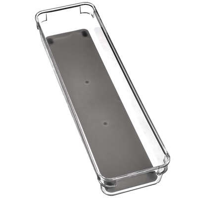 Lådinsats, Långsmal, TIDY SMART ORGANIZER, 32,5 x 9 x H 4,5 cm, Klar / Mörkgrå i gruppen Förvaring / Köksförvaring hos SmartaSaker.se (41933)