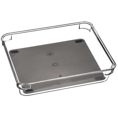 Lådinsats, Rektangulär, TIDY SMART ORGANIZER, 24 x 16 x H 4,5 cm, Klar / Mörkgrå i gruppen Förvaring / Köksförvaring / Organisera köksskåp / Besticklådor hos SmartaSaker.se (41934)