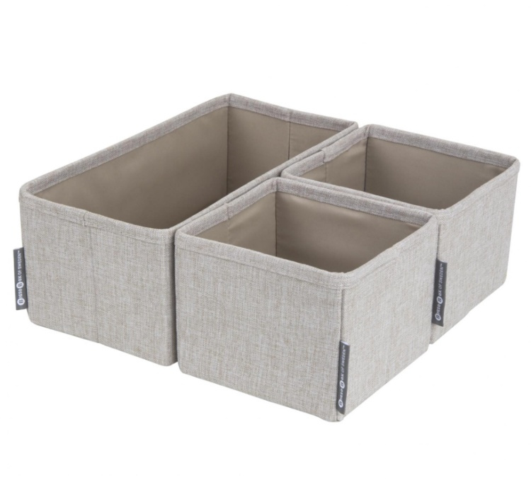 Lådor för sortering, 3 st, BIGSO SOFT DRAWER ORGANIZERS i gruppen Förvaring / Garderobsförvaring / Sorteringslådor hos SmartaSaker.se (41945)