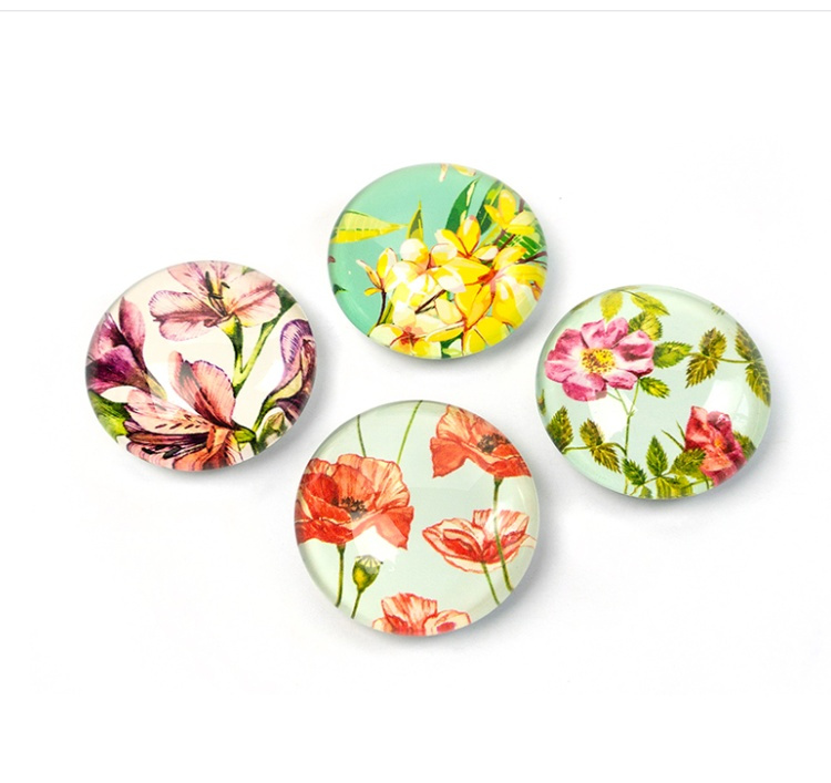 Magneter Blommor, 4 stycken, FLOWER, Ã˜ 3,5 cm, Flerfärgad i gruppen Förvaring / Magneter och självhäftande hos SmartaSaker.se (41965)
