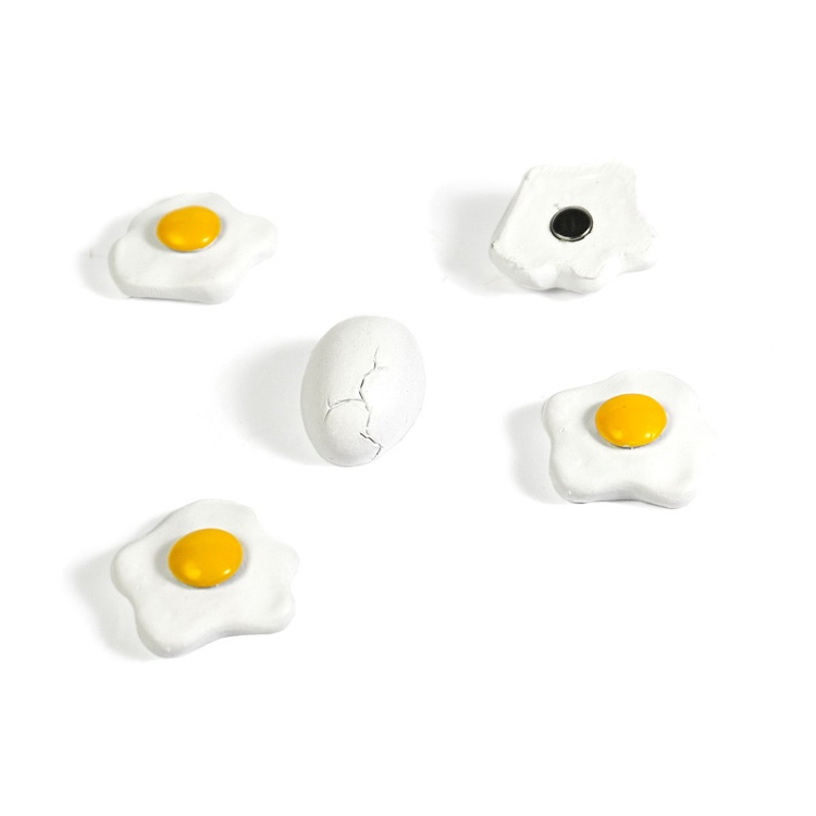 Magneter i form av ägg, 5 st, EGG, Vit / Gul i gruppen Förvaring / Magneter och självhäftande hos SmartaSaker.se (41979)