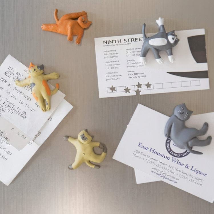 Magneter, Katter, 6 st, CAT YOGA, Mix i gruppen Förvaring / Magneter och självhäftande hos SmartaSaker.se (42019)