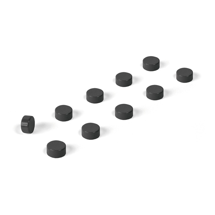 Magneter, mini, starka, 10 st, STEELY BLACK, Ø 0,6 x H 0,3 cm, Svart i gruppen Förvaring / Magneter och självhäftande / Starka magneter hos SmartaSaker.se (42021)